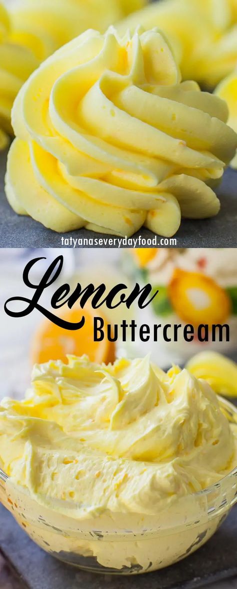 Pudding Recept, Frosting Recipes Easy, Lemon Frosting, Cake Frosting Recipe, Lemon Buttercream, Buttercream Frosting Recipe, Buttercream Recipe, Cake Fillings, Lemon Desserts