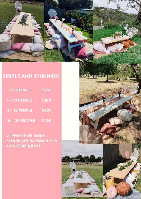 Pop Up Party Ideas, Lux Picnic, Pop Up Picnic, Picnic Business, Beach Picnic Party, Picnic Event, Party Rental Ideas, Event Rental Business, Party Rentals Business