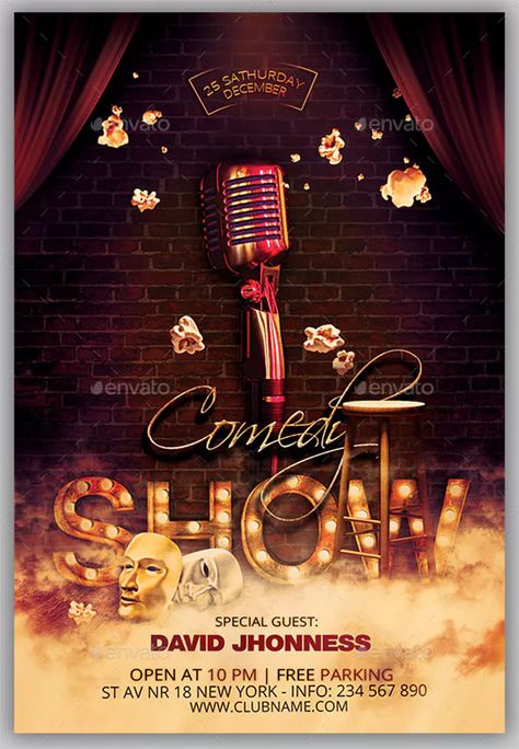 49+ Comedy Show Flyer Templates - Free PSD Vector PDF Downloads Comedy Show Design, Comedy Show Flyer Design, Comedy Night Flyer, Movie Night Flyer, Photoshop Flyer Template, Show Flyer, Photoshop Flyer, Free Psd Flyer Templates, Comedy Nights