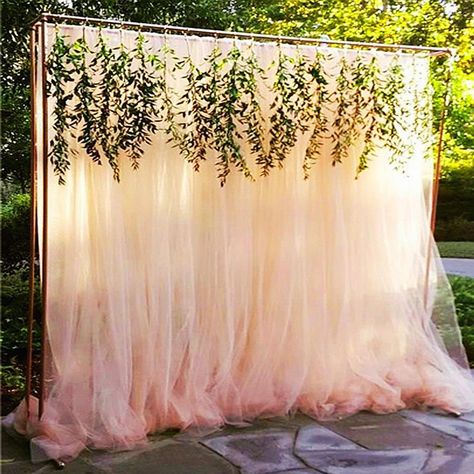 Custom your size Tulle Fabric Backdrop Tulle Wedding Backdrop | Etsy Photoboth Mariage, Wedding Ceremony Decorations Outdoor, Wedding Backyard Reception, Backdrop Diy, Wedding Ceremony Backdrop, Photo Booth Backdrop, Ceremony Backdrop, Outdoor Wedding Ceremony, Wedding Ceremony Decorations