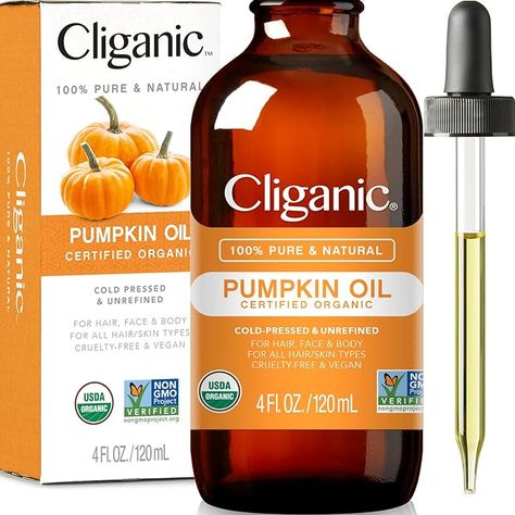 Cliganic Organic Pumpkin Seed Oil, 100% Pure - For Face & Hair | Natural Cold Pressed Unrefined $9.99 ($2.50 / Fl Oz) link to ( Amason ) #pinterest #amason #health #fellgood #justbreathe #diet #nutrition #cliganic Pumpkin Oil, Healthy Natural Hair Growth, Skin Oil, Pumpkin Seed Oil, Pumpkin Seed, Essential Oils Rosemary, Organic Hair, Best Oils, Hair Natural