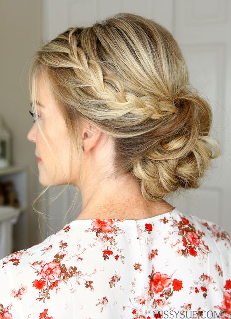 Double Lace Braids Updo                                                                                                                                                                                 More Summer Wedding Hairstyles, Lace Braids, Bridal Hair Updo, Rope Braid, Low Bun, Penteado Cabelo Curto, Wedding Hairstyles Updo, Formal Hairstyles, Wedding Hair And Makeup