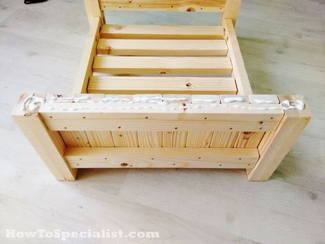 How to build a pet bed | HowToSpecialist - How to Build, Step by Step DIY Plans Diy Dog Bed Frame, Dog Bed Frame, Wooden Dog Bed, Profitable Crafts, Diy Pet Bed, Build A Frame, Diy Dog Bed, Diy Nightstand, Diy Bed Frame