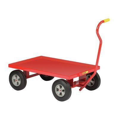 Little Giant USA 24" x 36" Steel Deck Wagon Truck with 10" Wheels Pull Wagon, Low Deck, Hand Cart, Mighty Max, Furniture Dolly, Steel Deck, Panel Truck, Utility Cart, Casters Wheels