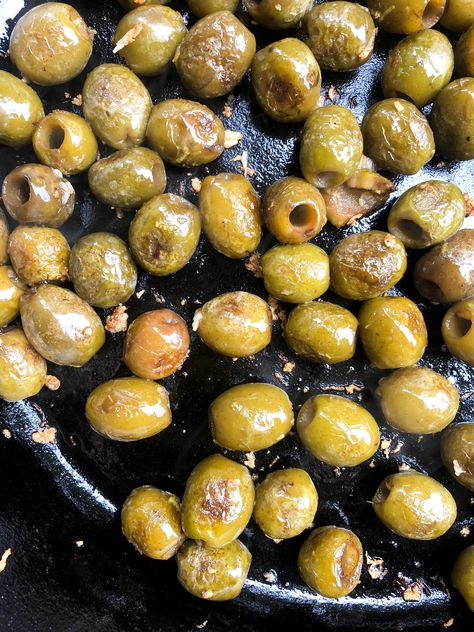 Blistered Olives – California Grown Blistered Olives Recipe, Baked Olives Appetizer, Fried Olives Recipe, Blistered Olives, Olives Aesthetic, Olive Aesthetic, Fried Olives, Baked Olives, Olive Appetizer