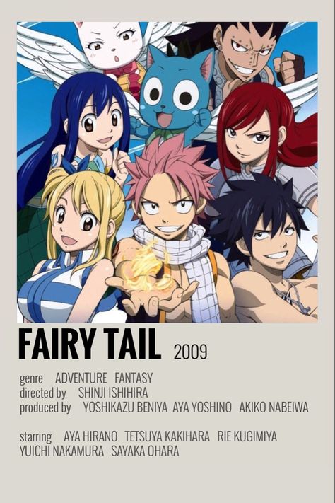 Fairy Tail Poster, Minimalist Anime Poster, Anime Cards, Minimalist Anime, Film Polaroid, Anime Fairy Tail, Anime Suggestions, Film Posters Minimalist, Fairy Tale Anime