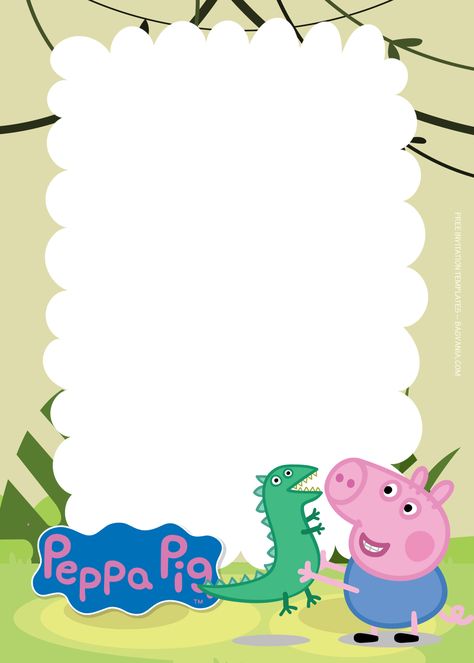 Nice 9+ Peppa Pig Happy Day With Family Birthday Invitation Templates #free #freeinvitation2019 #birthday #disney #invitations #invitationtemplates Peppa Birthday Invitations, Peppa Pig Invitation Template Free, George Pig Birthday Party, George Pig Birthday, Cinderella Birthday Invitation, Peppa Pig Invitations, Peppa Pig Birthday Invitations, Happy Birthday George, Lego Ninjago Birthday