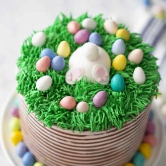 Easter Cake With Chocolate Bunny, Easter Cake Decoration, Easter Theme Cake, Easter Meal Ideas, Easter Baking Ideas, Easter Chocolate Cake, Easter Birthday Cake, Spring Cake Designs, Easter Cake Designs