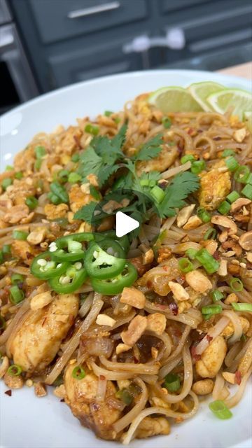 Matt Price on Instagram: "This Chicken Pad Thai is incredible AND it’s on the table in less than 30 minutes. If you’re Door Dash bill is looking bigger than your back, it might be time for a few home cooked meals 👀🤣🤣🤣 lol
.
What’s your favorite thing to order from the Thai Restaurant?? 
.
 Shopping list:
Thai flat rice noodles 3 Tablespoons oil 3 cloves garlic or 1 tbsp  1 lb shrimp  2 eggs  1 cup fresh bean sprouts (optional)  1/2 cup dry roasted peanuts  2 limes  1/2 cup Fresh cilantro 
Chicken bouillon powder, AP, red pepper flakes 

For the Pad Thai sauce:  2Tablespoons fish sauce  1/4 cup  low-sodium soy sauce
4 tbsps sugar  1 tbsp tamarind paste  1 Tablespoon Sriracha hot sauce , or more, to taste
.
.
#mrmakeithappen #padthai #thai #recipe #chicken #dinner #foodies #foodporn #tak Flat Rice Noodles, Chicken Bouillon Powder, Door Dash, Chicken Pad Thai, Thai Rice, Pad Thai Sauce, Cilantro Chicken, Thai Sauce, Thai Recipe