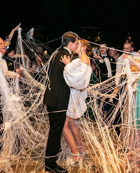 Farewell, lovebirds! 🕊️⁠A dream streamer wedding exit.
.⁠
.⁠
We love a grand exit. Whether it involves confetti, sparklers, champagne, or streamers, this is the final moment of your dream day… go out with a bang! ⁠
⁠ Dream Streamer, Sparkler Wedding, Wedding Exit, Wedding Reception Design, Aspen Wedding, Wedding Reception Photography, Dance Parties, Wedding Exits, Dream Day