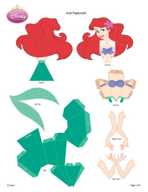 Imgur Post - Imgur Disney Paper Dolls, Princess Paper Dolls, Papercraft Printable, Little Mermaid Birthday, Kraf Diy, Mermaid Theme, 3d Paper Crafts, Disney Diy, Disney Crafts