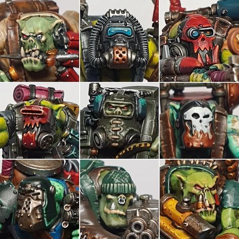 40k Orks Miniatures, Ork Kommando Kill Team, Ork Kommando, Ork Boyz, Warhammer Orks, Orks 40k, 40k Orks, Warhammer Figures, Warhammer Paint