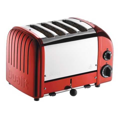 Shop Dualit Apple-Red NewGen 4-Slice Toaster and more from Sur La Table! Dualit Toaster, Vintage Toaster, Sustainable Living Ideas, Apple Candy, Decor Inspiration Diy, Candy Red, Life Tools, Gadgets Home, Toasters