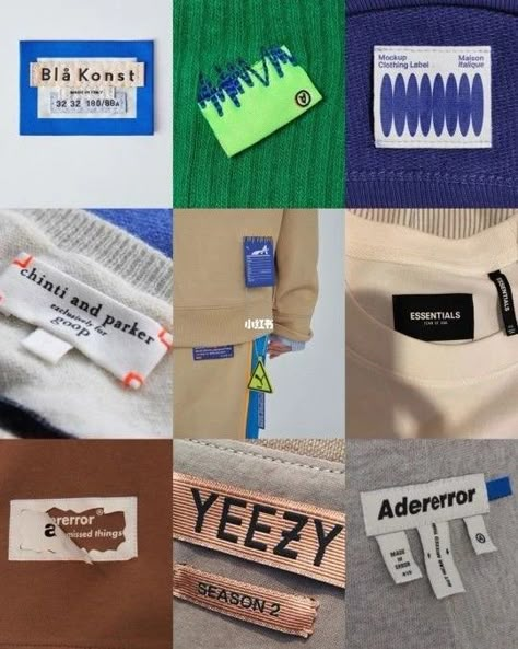 Labels Clothing Etiquette Design, Shirt Label Design Clothing Tags, Clothes Label Design Tags, Clothing Labels Design Ideas, Woven Label Design, Clothing Manufacturing, Clothing Labels Design, Corporate Logo Design, Apparel Design Inspiration