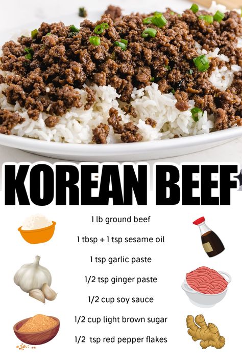 Korean Beef Recipe, Korean Beef Recipes, Korean Beef, Easy Healthy Meal Prep, Beef Recipe, Tender Beef, Beef Recipes Easy, Food Recepie, The Dinner