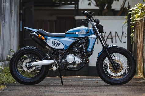 Speed Read: A retro-fabulous Yamaha WR155 scrambler and more | Bike EXIF Yamaha Wr155, Honda Unicorn, Wr 155, Cycling City, Dual Sport Motorcycle, Triumph Scrambler, Bike Exif, Speed Reading, Street Tracker