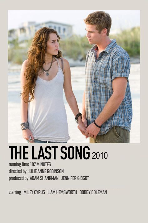 The Last Song Movie Poster, Last Song Movie, Song Movie Poster, The Last Song Movie, Movies Recommendations, Minimalistic Polaroid Poster, Nicholas Sparks Movies, Best Teen Movies, Most Paused Movie Scenes