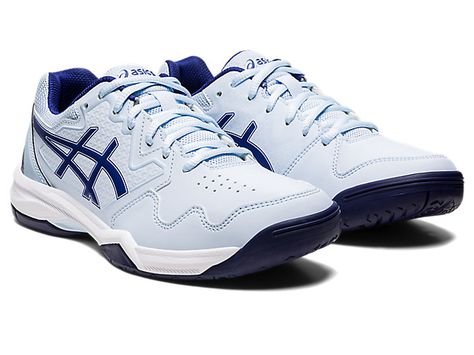 Women's GEL-DEDICATE 7 | Soft Sky/Dive Blue | Tennis Shoes | ASICS Tennis Shoes Blue, Asics Shoes Volleyball, Blue Asics, Blue Tennis Shoes, Zapatillas Nike Basketball, Asics Tennis Shoes, Sky Dive, Photographie Indie, Light Blue Shoes