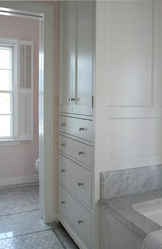 Bathroom Cabinet Redo, Built In Bathroom Storage, Bathroom Built Ins, Bathroom Closet Storage, Small Bathroom Cabinets, Small Bathroom Storage Cabinet, Linen Storage Cabinet, Bathroom Linen Closet, Closet Furniture