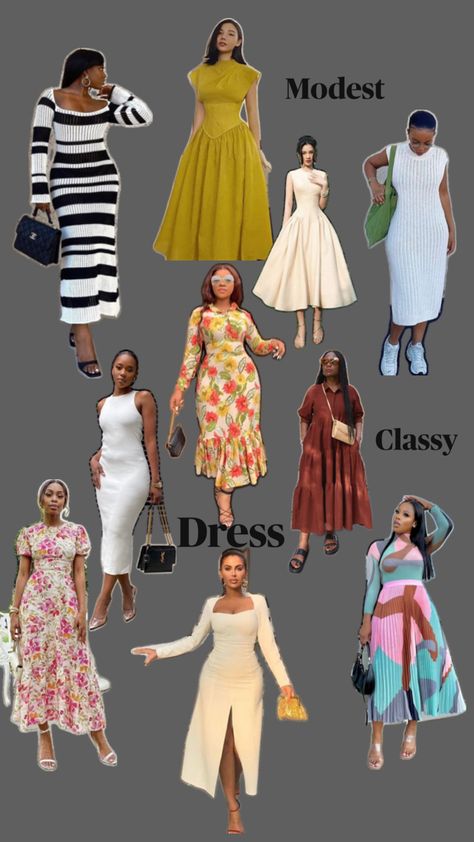 Classy dress modest fashion inspo African Wear Dresses, Dress Modest, Green Stuff, Organisation Hacks, Dress Embroidery, Ootd Inspo, Modest Dress, Effortlessly Chic Outfits, Feminine Women