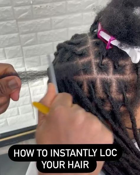 Instant Curly Locs, Before And After Instant Locs, Instant Locs Tutorial, How To Do Instant Locs, Instant Locs On 4c Hair, How To Add Dreadlock Extensions, Instant Locs On Relaxed Hair, How To Add Loc Extensions, Add Hair To Locs