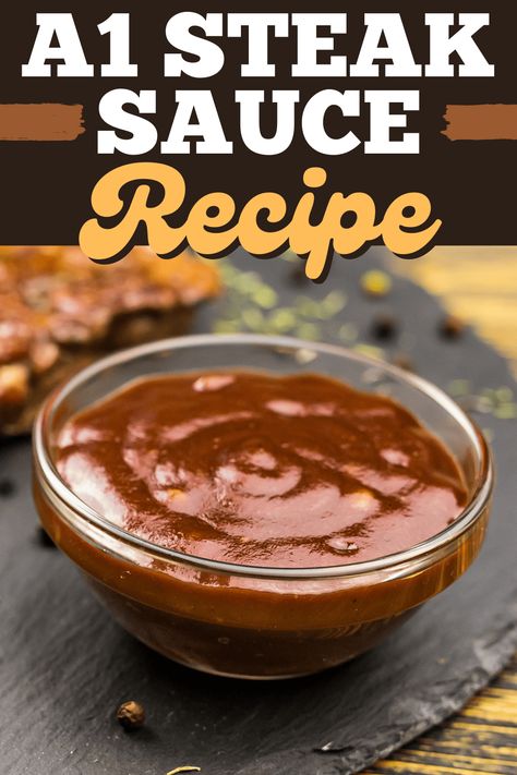 Make A1 steak sauce at home with this easy copycat recipe! It's just as delicious, but it's a lot healthier and easier on your wallet! Homemade A-1 Steak Sauce, A 1 Steak Sauce Recipes, Homemade Steak Sauce Easy, A-1 Sauce Recipes, Diy Steak Sauce, Steak Sauce Recipe Easy, Steak Sauce Easy, Homemade Steak Sauce, Steak Sauce Recipe