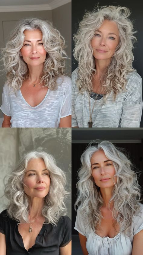 Grey Hairstyles, Grey Hair Over 50, Grey Hair Transformation, Grey Curly Hair, Gorgeous Gray Hair, Grey Hair Inspiration, Hair Mistakes, Grey Hair Styles For Women, Natural Gray Hair