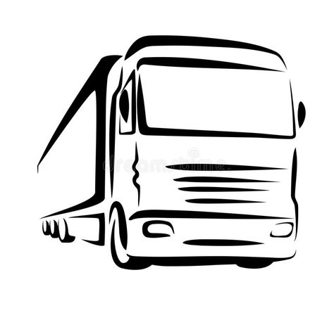 Truck symbol. Sketch in simple lines , #Ad, #symbol, #Truck, #Sketch, #lines, #simple #ad Drawing Truck, Truck Sketch, Perspective Design, Truck Drawing, Logistics Logo, Truck Tattoo, Sketch Simple, Print Drawing, Abstract Animal Art