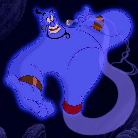 Blue Cartoon Character, Aladdin Characters, Male Cartoon Characters, Disney Movie Art, Genie Aladdin, 2000s Cartoons, Female Villains, Disney Aladdin, Old Disney