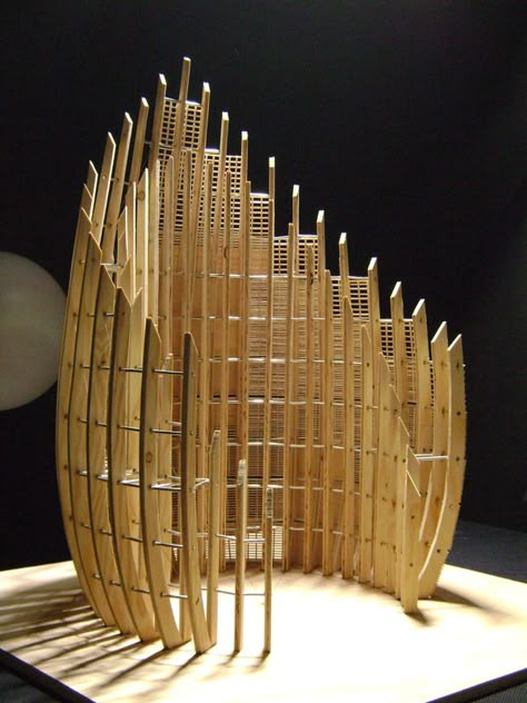 Renzo Piano scale Model by Stefan Gingras, via Behance Concept Model, Arch Model, Renzo Piano, Architectural Model, Cultural Centre, Architecture Models, Guilin, Parametric Design, Structure Architecture