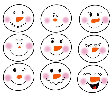 Printable Snowman Faces, Free Printable Snowman, Mug Noel, Royal Icing Templates, Face Stencils, Small Snowman, Printable Snowman, Face Template, Quilting Templates