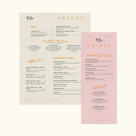 Brunch Menu Design, Elevated Brunch, Bistro Menu, Cafe Menu Design, Brunch Restaurants, Food Menu Design, Oregon City, Branding Design Packaging, Restaurant Menu Design