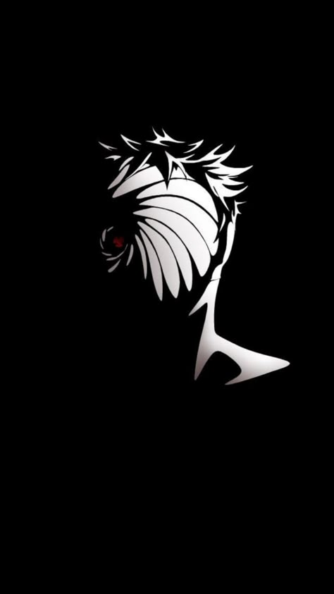 Black and While Minimal iPhone Android Wallpaper of Obito Uchiha Obito Cool Wallpaper, Obito Black Wallpaper, Obito Black And White, Obito Wallpaper Iphone, Uchiha Obito Wallpapers, Obito Uchiha Wallpapers Iphone, Minimal Anime Wallpaper, Obito Uchiha Wallpapers 4k, Obito Uchiha Wallpapers