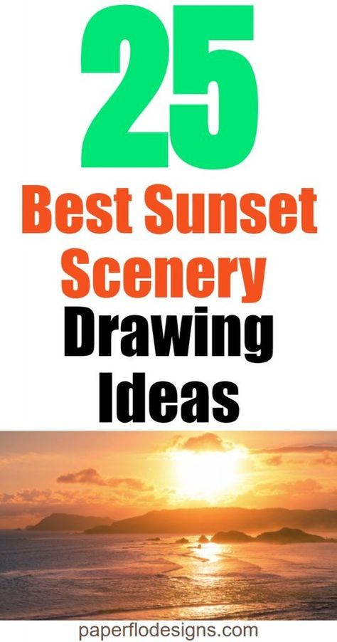 This list of the 25 best sunset scenery drawing ideas is perfect for beginner artists. You’ll find lots of ideas to make a beautiful nature drawing. Want a printable cheat sheet of these ideas that you can use anytime? Just scroll down to the bottom to get the list and print it for free. Sunset Pencil Drawing, Scenery Drawing Ideas, Sunset Scenery Drawing, Drawing Sunset, Monument Park, Sunset Scenery, Drawing Scenery, Scenery Drawing, Dutch Words