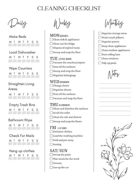 The Ultimate Guide to Creating a Cleaning Schedule for a Tidy Home Cleaning Schedule Monday Through Friday, To Do List Cleaning House, Daily Routine Schedule Cleaning, List Of Daily Chores, Cleaning Schedule College Student, Cleaning Routine Schedule Free Printable, Cleaning Schedules For Working Moms, Chores List Daily Weekly Monthly, Daily House Chores List For Adults