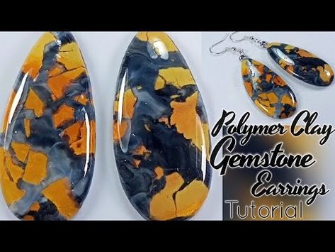 (860) Polymer Clay Faux Bumblebee Jasper Gemstone Earrings/Jewelry Tutorial l LoviCraft - YouTube Polymer Clay Earrings Tutorial, Clay Earrings Tutorial, Diy Fimo, Clay Arts, Homemade Clay, Jewelry Clay, Clay Works, Clay Things, Bumblebee Jasper