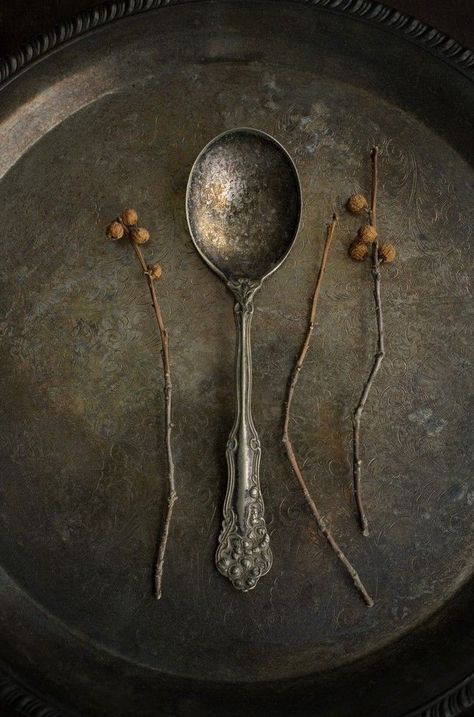 Silver Spoon Aesthetic, Cutlery Photography Still Life, Vintage Still Life Photography, Aquarelle Ideas, Memento Mori Photos, Usa Photography, Still Life Artists, Life Paint, Mood Images