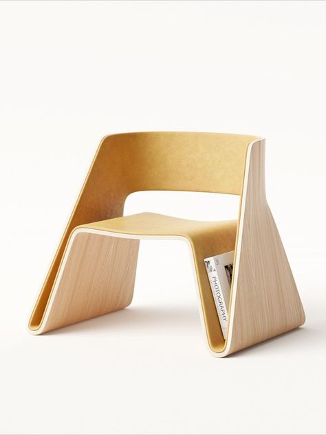 João Teixeira’s Void Chair With Storage Embraces Origami in Design Modern Cupboard Design, Patterned Chair, Storage Chair, Unique Chair, Cupboard Design, Stackable Chairs, Plywood, Fonts Design, Cupboard