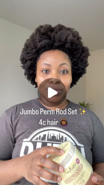 Ezinne Chukwu A. on Instagram: "Jumbo Perm Rod Set on my 4c hair✨🪮💆🏾‍♀️ Products used: 1. Jamaican Black Castor oil Strengthen & Restore leave In conditioner by @sheamoisture @sheamoistureuk  2. Curl Essence Moisturizing oil cocktail by @keracareofficial @keracareuk  3. The Fro cream by @holycurls   I didn’t add a mousse but you can absolutely add some right after applying the leave in the if you want it to last longer. And you can add a gel towards the end of the layering for longer lasting curls.  #naturalhair #teamnatural #4chairstyles #4chair #blackhairstyles #blackhair #type4hair #type4kinksandcoils #4c #4b #kinkycurly #kinkycoily" Permed Black Hair, How To Curl 4c Hair With Gel, Rev Air 4c Hair, Jumbo Perm Rods On Natural Hair, 4c Hair Curl Definition, Curl Activator On 4c Natural Hair, Perm Rod Set On Natural Hair 4c, Perm Rods On Natural Hair 4c, Gina Curl 4c Hair