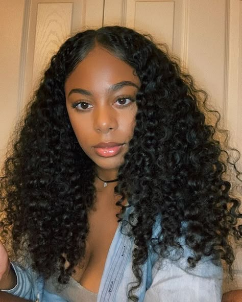 Sew In Weave With Closure, Deep Wave Sew In, Weave With Leave Out, Curly Sew In Weave, Weave With Closure, Curly Sew In, Wave Hairstyles, Cancun Outfits, Biracial Hair