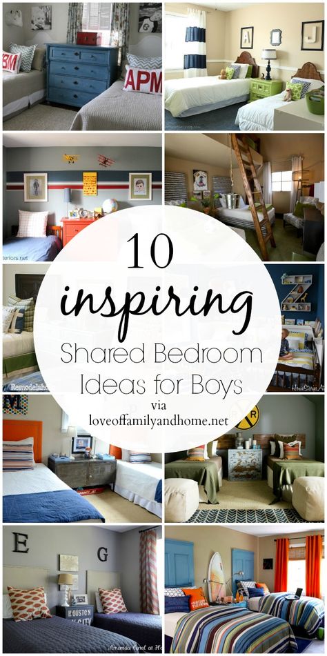 10 Inspiring Shared Bedroom Ideas for Boys Boys Bed Rooms, Little Boy Shared Bedroom Ideas, Boys Bedroom Bunkbeds Room Ideas, Shared Boy Room Ideas, Boys Room Shared Bedrooms, Kids Shared Bedroom Boys, Brothers Shared Bedroom Ideas, Two Boys Bedroom Ideas Shared Rooms, Boys Sharing Bedroom Ideas