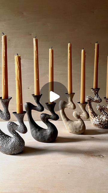 Studio B~Du on Instagram: "Making a double taper candle holder 🔥  #handbuilt #candleholder #beeswax #beeswaxcandles #coilbuilding" Ceramic Taper Candle Holder, Ceramics Candle Holder, Ceramics Candle, Pottery Candle Holder, Pottery Candle, Taper Candle Holder, Taper Candle Holders, August 21, Beeswax Candles