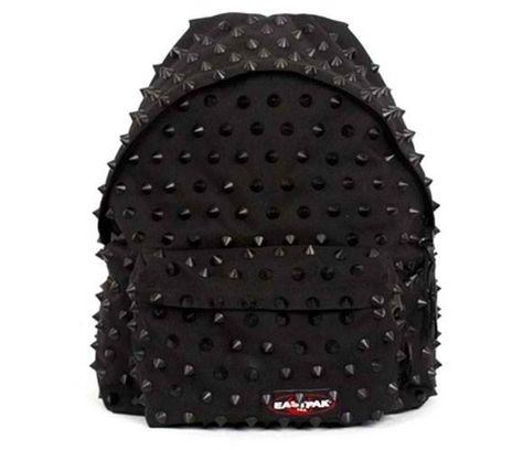 Spike bookbag Bookbags For School, Gothic Purse, Studded Backpack, Goth Accessories, Black Wardrobe, Studded Bag, Black Stud, Lace Heart, Rock Chic