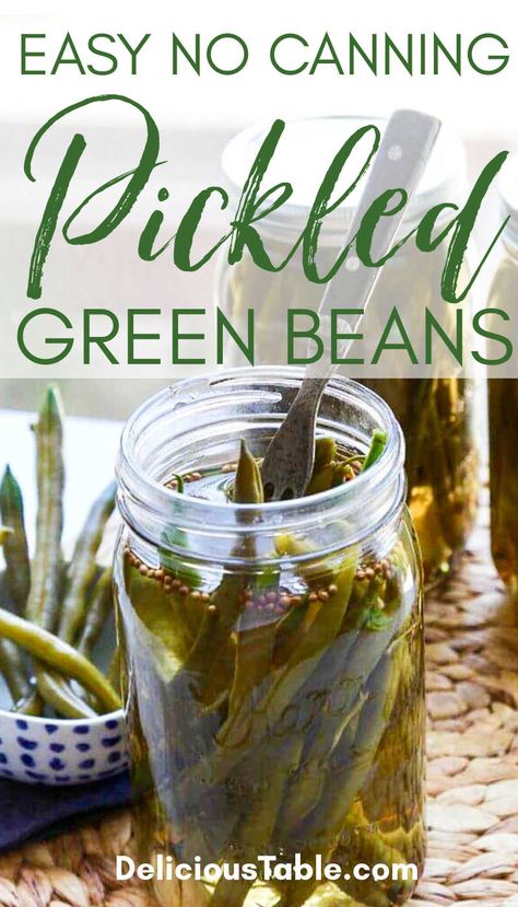 Pickled Green Bean Recipes, Pickles Homemade Easy, Pickled Beans, Quick Pickle Recipe, Pickled Vegetables Recipe, Pickled Green Beans, Dilly Beans, Canning Pickles, Canning Vegetables