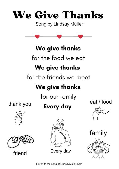 Lyric sheet Lindsay Müller’s song “We Give Thanks”. Get the full lyrics and listen to the song at LindsayMuller.com, on YouTube, or your favourite streaming platform. #positivesongsforkids #preschoolprintables #preschoolsongs #thankful #gratitude Thankful Poems For Preschool, Thank You Songs Preschool, Thankful Songs For Preschool, Thanksgiving Songs For Toddlers, Thanksgiving Poems For Preschoolers, Thanksgiving Preschool Songs, 3k Classroom, Thankful Poems, Thankful Songs