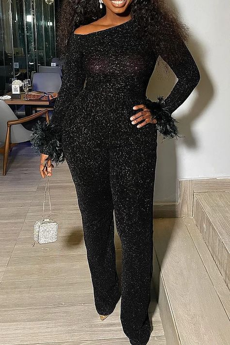 Black Jumpsuit Outfit Formal, Sequin Jumpsuit Outfit, Semi Formal Outfits For Women Parties, Formal Outfits For Women Parties, Plus Size Sequin Jumpsuit, Semi Formal Outfits For Women, Jumpsuit Outfit Wedding, Black Jumpsuit Outfit, Rainbow Dresses