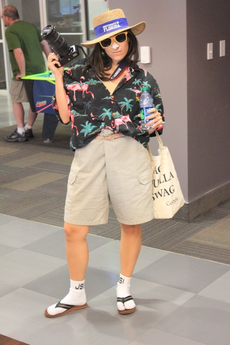 #Clickbooth Tacky Tourist #spiritweek @Jennifer Joan Tourist Dress Up Day, Tacky Tourist Costume, Tourist Costume, Tacky Tourist, Tourist Outfit, Spirit Week Outfits, Crazy Dresses, Homecoming Week, Diy Costumes Kids