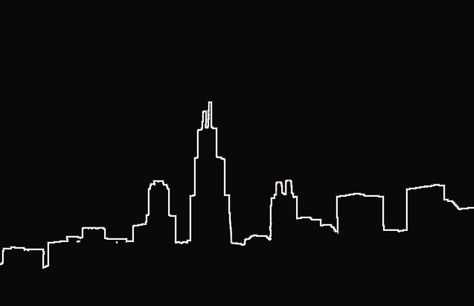 Chicago Skyline Drawing, Drawing Of A City, Temporary Wall Decor, City Outline, Liverpool Skyline, Skyline Drawing, Ny Skyline, Journal Idea, Skyline Silhouette