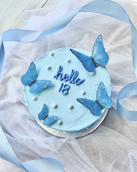 🦋Sweet and simple 18th birthday mini🦋 #sammicakes #cake #minicake #bento #lunchbox #18thbirthday #birthday #butterfly #blue #capetown #capetowncake #cakedesign #cakedecor #giftidea #partytheme Simple 18th Birthday, Birthday Butterfly, Bento Cakes, Bento Lunchbox, Butterfly Blue, Bento Cake, Blue Cakes, Teacher Favorite Things, 18th Birthday