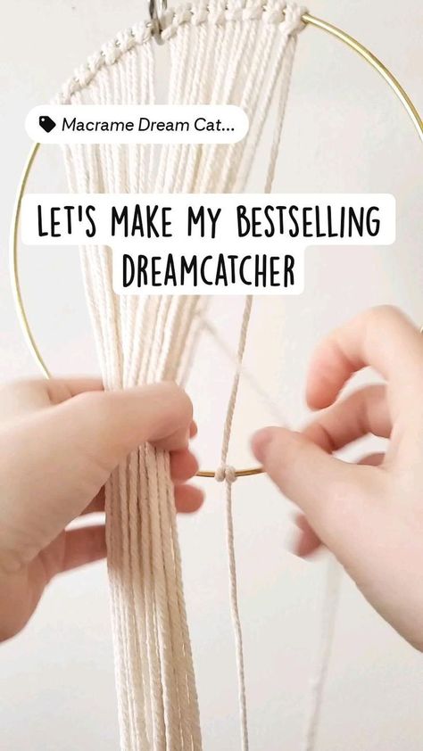 Dream Catcher Step By Step, Diy Macrame Plant Hanger Tutorials, Crochet Dream Catcher, Diy Dream Catcher Tutorial, Dream Catcher Tutorial, Dream Catcher Patterns, Decorative Crochet, Macrame Wall Hanging Tutorial, Crochet Macrame